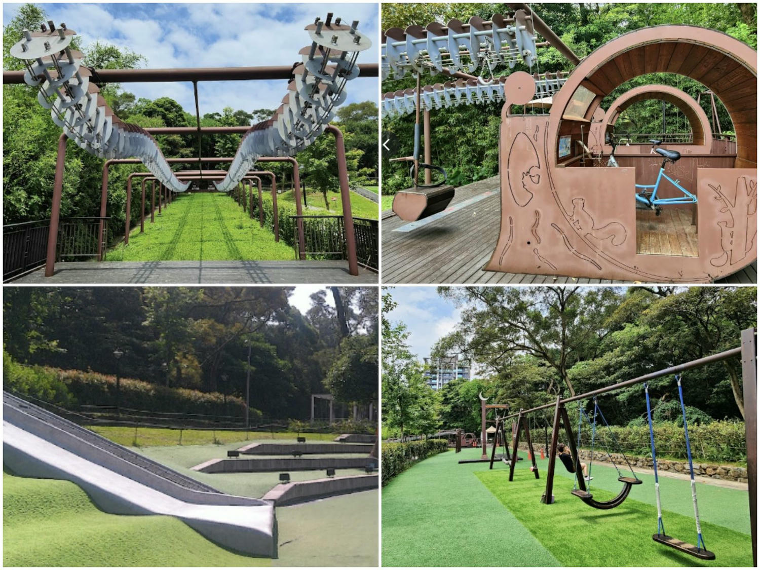 桃園 大有梯田公園。適合帶孩子放電的大型公園，森林挑戰區關卡型帶狀遊具超好玩