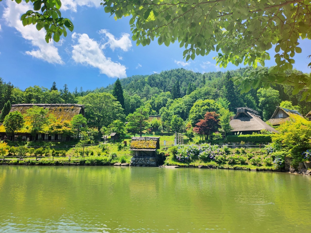岐阜縣高山市景點 飛驒之里。高山飛驒民俗村 展示傳統合掌建築和生活方式的露天博物館。