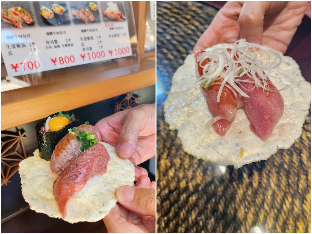 岐阜縣高山市 美食。飛驒高山舊街景三町街，漫步在充滿歷史氛圍的古老街道上，品嚐飛驒牛握壽司和各式美酒與美食