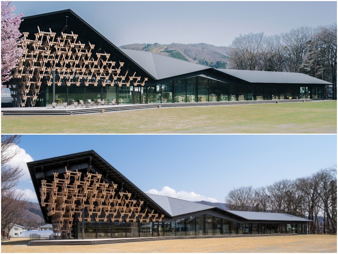 長野白馬村下雨天可以做什麼? 白馬戶外用品店 Patagonia Hakuba Sore、The North Face Gravity Hakuba、好日山莊、Montbell、Snow Peak Land Station Hakuba - 第7張圖 長野白馬 露營用品概念店 Snow Peak Land Station Hakuba。隈研吾操刀建築設計,還可以體驗不用自備任何裝備的懶人露營
