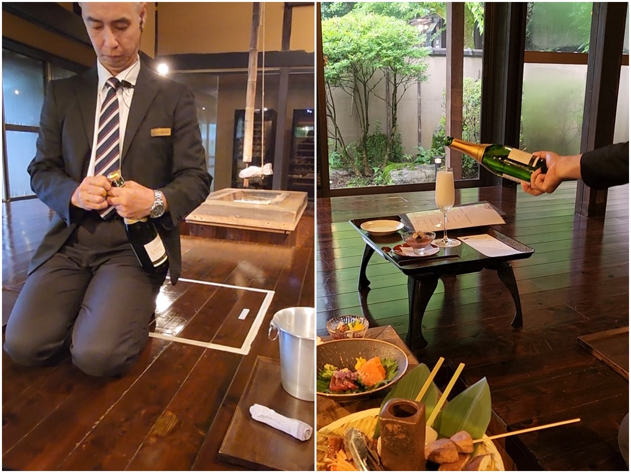 天然溫泉 阿智 星落旅館山星 Hotel & Glamp Yamaboshi。品嘗由米其林廚師監修的地爐料理，享受結合傳統與現代的美味餐點。一泊二食餐點篇。