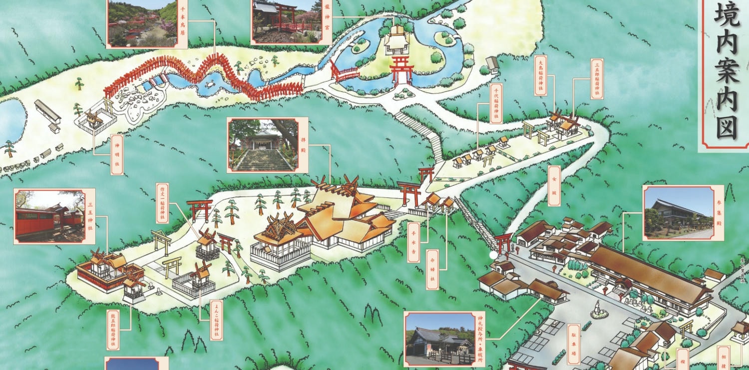 青森縣高山稻荷神社。充滿獨特氛圍的秘境神社，夢幻日式庭園中的千本鳥居雪景。