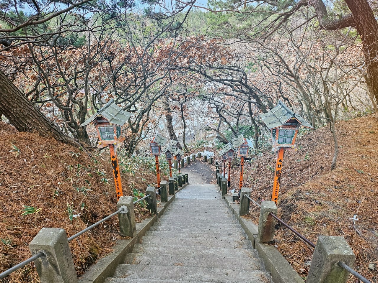 青森縣高山稻荷神社。充滿獨特氛圍的秘境神社，夢幻日式庭園中的千本鳥居雪景。