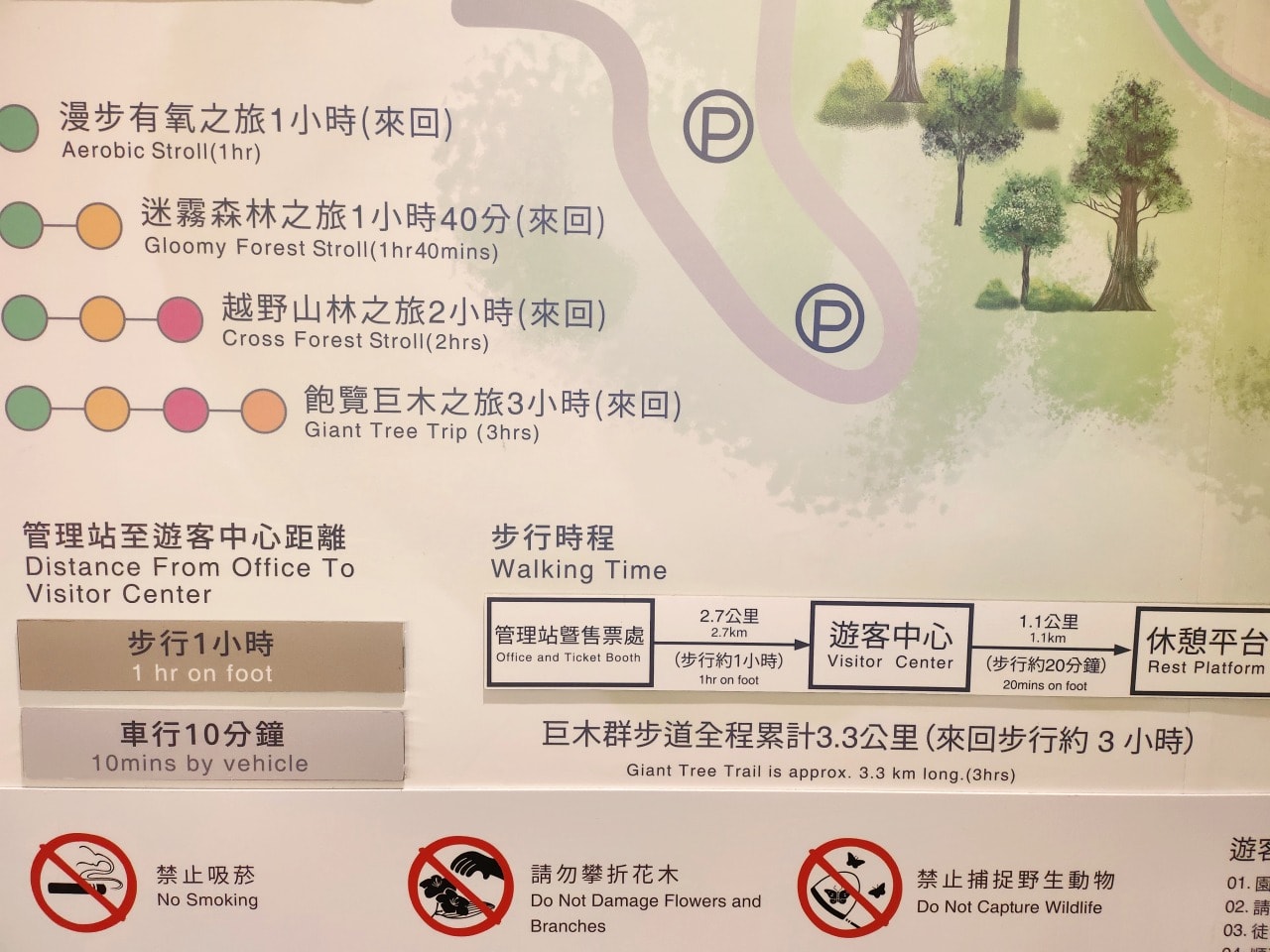 桃園復興 拉拉山巨木區/森林遊樂區。避暑勝地 拉拉山神木群步道路線圖、健行時間、可親水區域、遊客中心餐飲和兒童遊戲區
