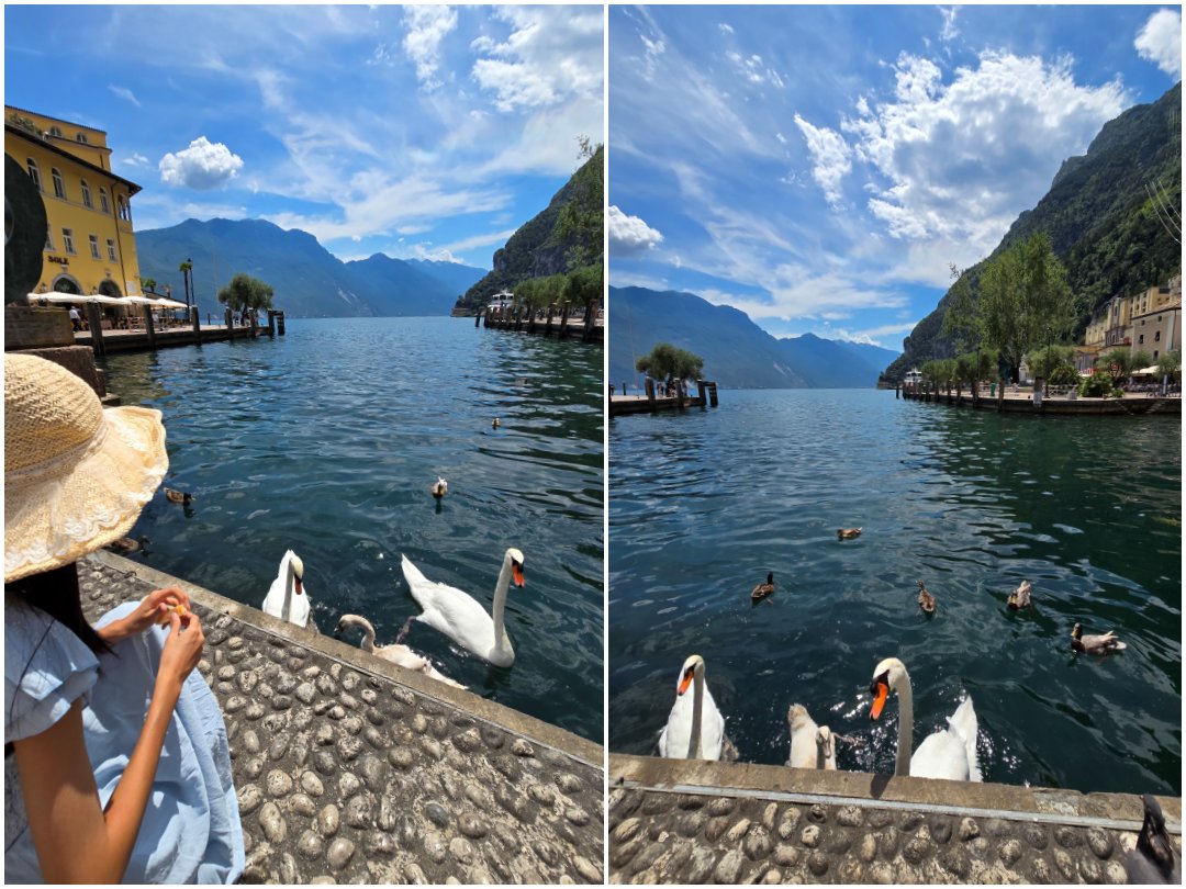 義大利加爾達湖 Lago di Garda 里瓦德爾加爾達 Riva del Garda。湖光山色的交會，加爾達湖最北端的美麗小鎮